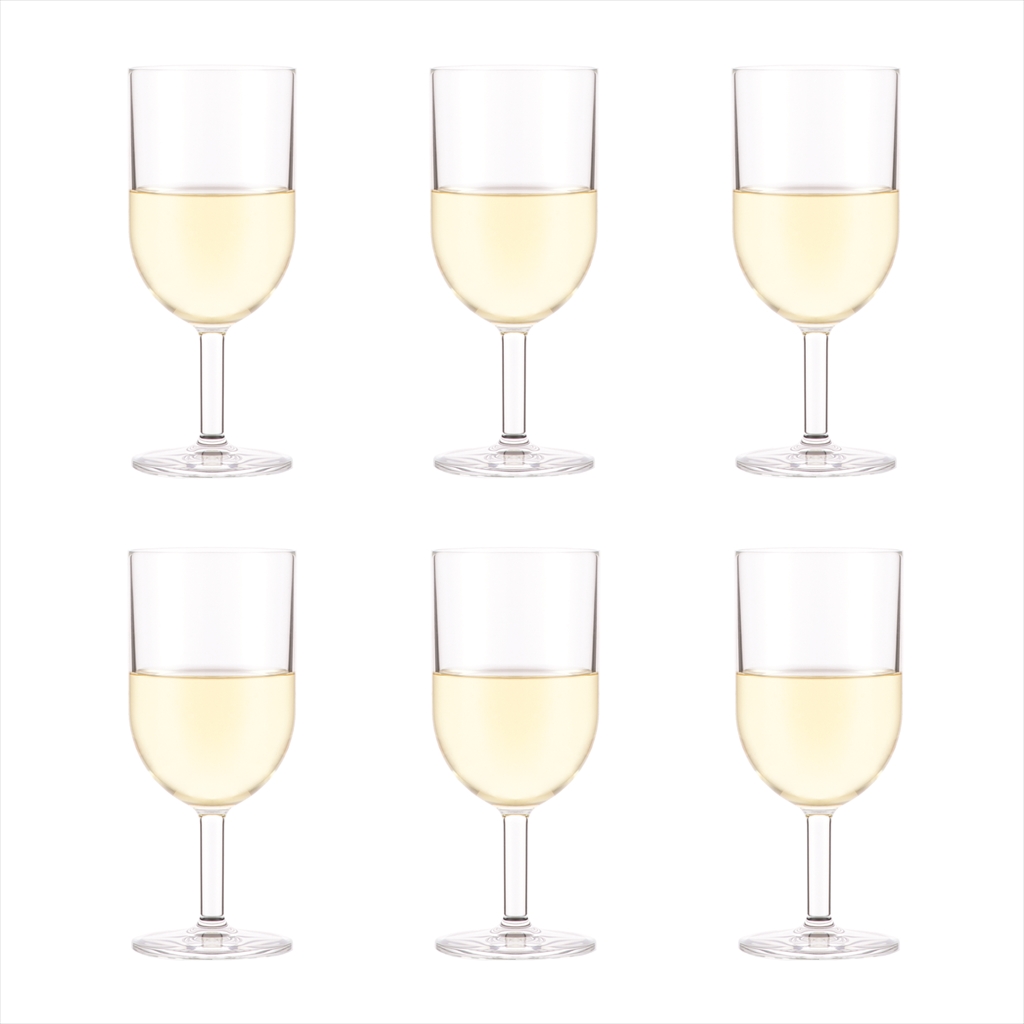 [ボダム]OKTETT白ワイングラス（プラスチック）6個セット 0.23L