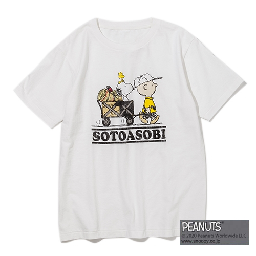 ジーアルエヌアウトドア Sotoasobi Snoopy S S Tee Go Out Online アウトドアファッションの総合通販サイト