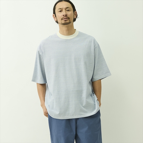 ヘルスニット | ナローボーダー ワイドクルーネック半袖 | Tシャツ | GO OUT Online  ｜アウトドアファッション・キャンプの総合通販サイト