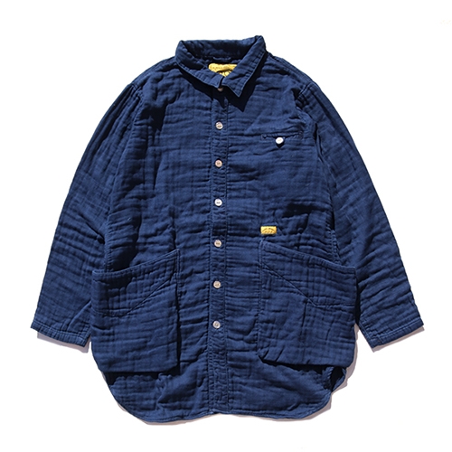 ネイタルデザイン | SHOP COAT QUAD GAUZE INDIGO / ショップコート