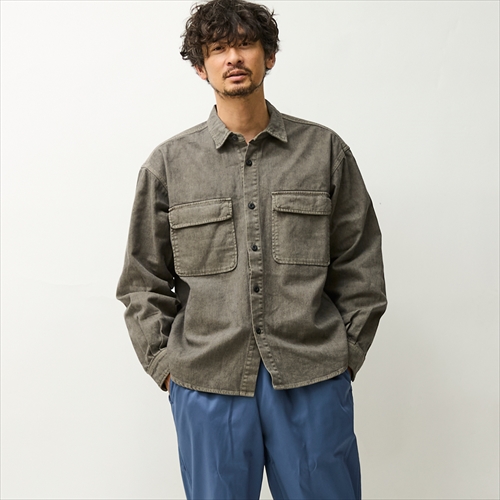 [ロックス]INDIGO HEMP SHIRT L/S by ROKX