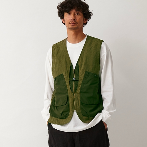 ユニフォーム アウトドア スタンダード | LINEN COTTON HUNTING VEST